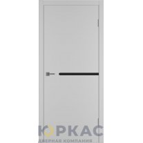 Дверь межкомнатная Integra 60 ДО Black gloss Серебро эмаль