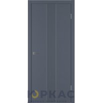 Дверь межкомнатная Integra 65 ДГ Графит эмаль молдинг серебро