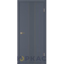 Дверь межкомнатная Integra 65 ДГ Графит эмаль молдинг золото