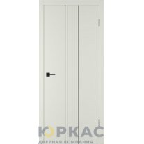 Дверь межкомнатная Integra 65 ДГ Магнолия эмаль молдинг черный