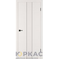 Дверь межкомнатная Integra 65 ДГ Слоновая кость эмаль молдинг черный