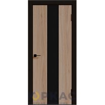 Дверь межкомнатная Geometrica PM 2 ДГ Шампань / Стронг черный