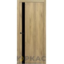 Дверь межкомнатная DL 04 Contur Deluxe дуб плато черный лак