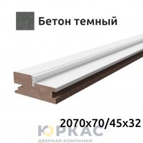 Коробка дверная компланар Contur Deluxe 2070 бетон темный