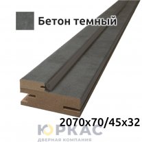 Коробка дверная телескопическая Contur Deluxe 2070 бетон темный