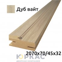Коробка дверная телескопическая Contur Deluxe 2070 дуб вайт