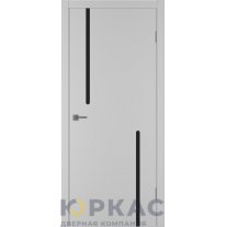 Дверь межкомнатная Integra 62 ДО Black gloss Серебро эмаль