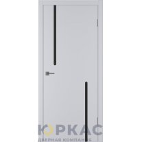 Дверь межкомнатная Integra 62 ДО Black gloss Светло-серая эмаль