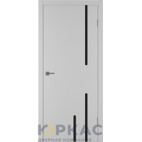 Дверь межкомнатная Integra 63 ДО Black gloss Серебро эмаль