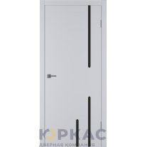 Дверь межкомнатная Integra 63 ДО Black gloss Светло-серая эмаль