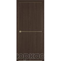 Дверь межкомнатная Witon 1 Орех брандо Gold Edge Молдинг Золотой