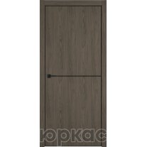 Дверь межкомнатная Witon 1 Орех горный Black Edge Молдинг Черный