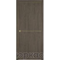 Дверь межкомнатная Witon 1 Орех горный Gold Edge Молдинг Золотой