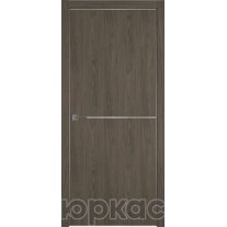 Дверь межкомнатная Witon 1 Орех горный Silver Edge Молдинг Серебро