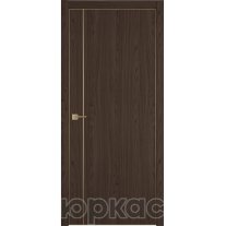 Дверь межкомнатная Witon 1 VM Орех брандо Gold Edge Молдинг Золотой