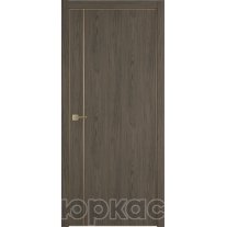 Дверь межкомнатная Witon 1 VM Орех горный Gold Edge Молдинг Золотой