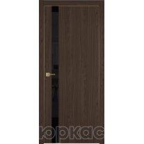 Дверь межкомнатная Witon 1 VS Орех брандо Gold Edge Черный лак