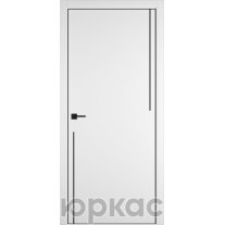 Дверь межкомнатная Witon 12 White Black Edge Молдинг Черный